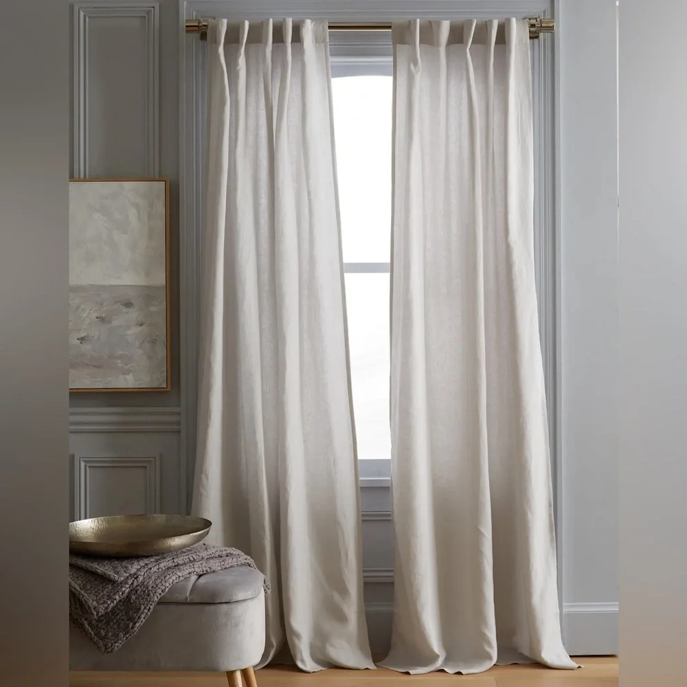 Quince European Linen Curtain Set of 2